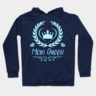 Mom Queen Blue Hoodie